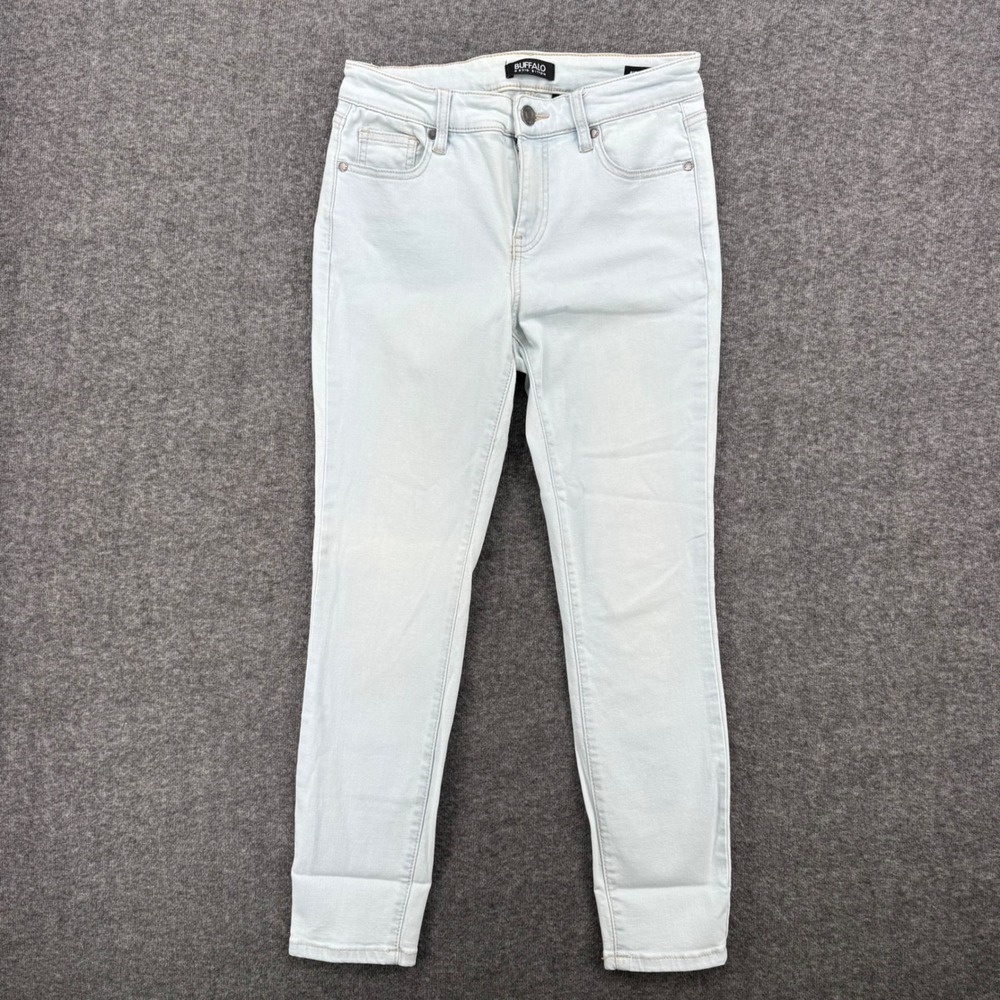 Buffalo David Bitton Aubrey Mid-Rise Super Soft Capri Jeans Light Wash 4/27 Crop